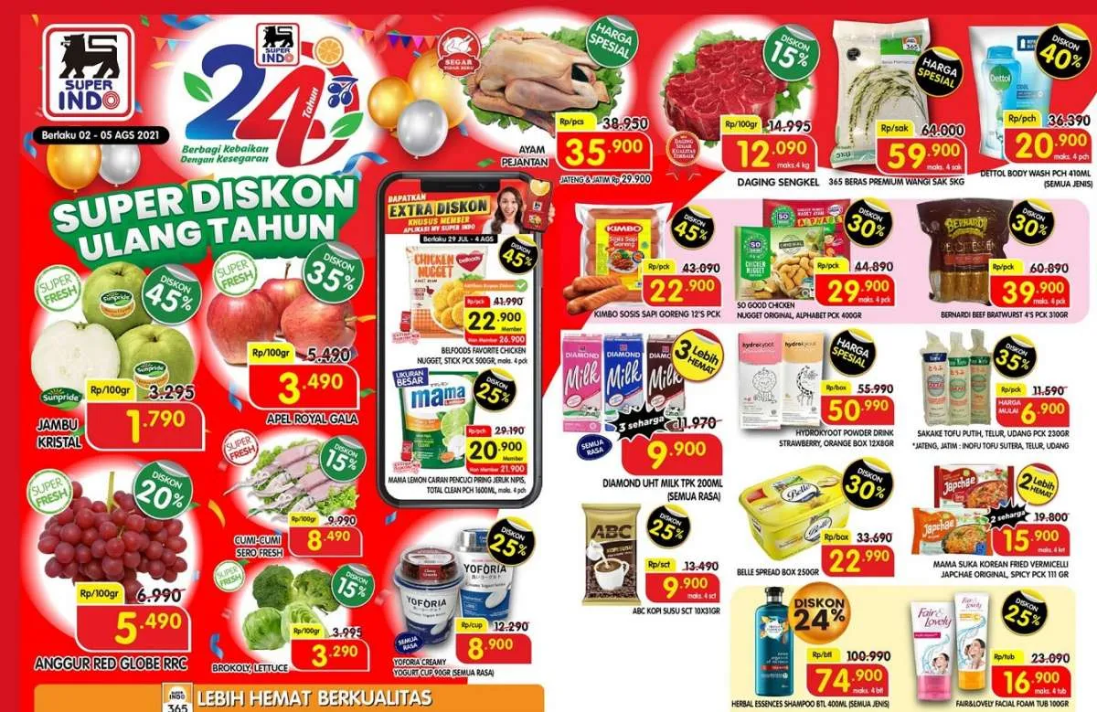 Promo Superindo weekdays 2-5 Agustus 2021, diskon hari kerja!