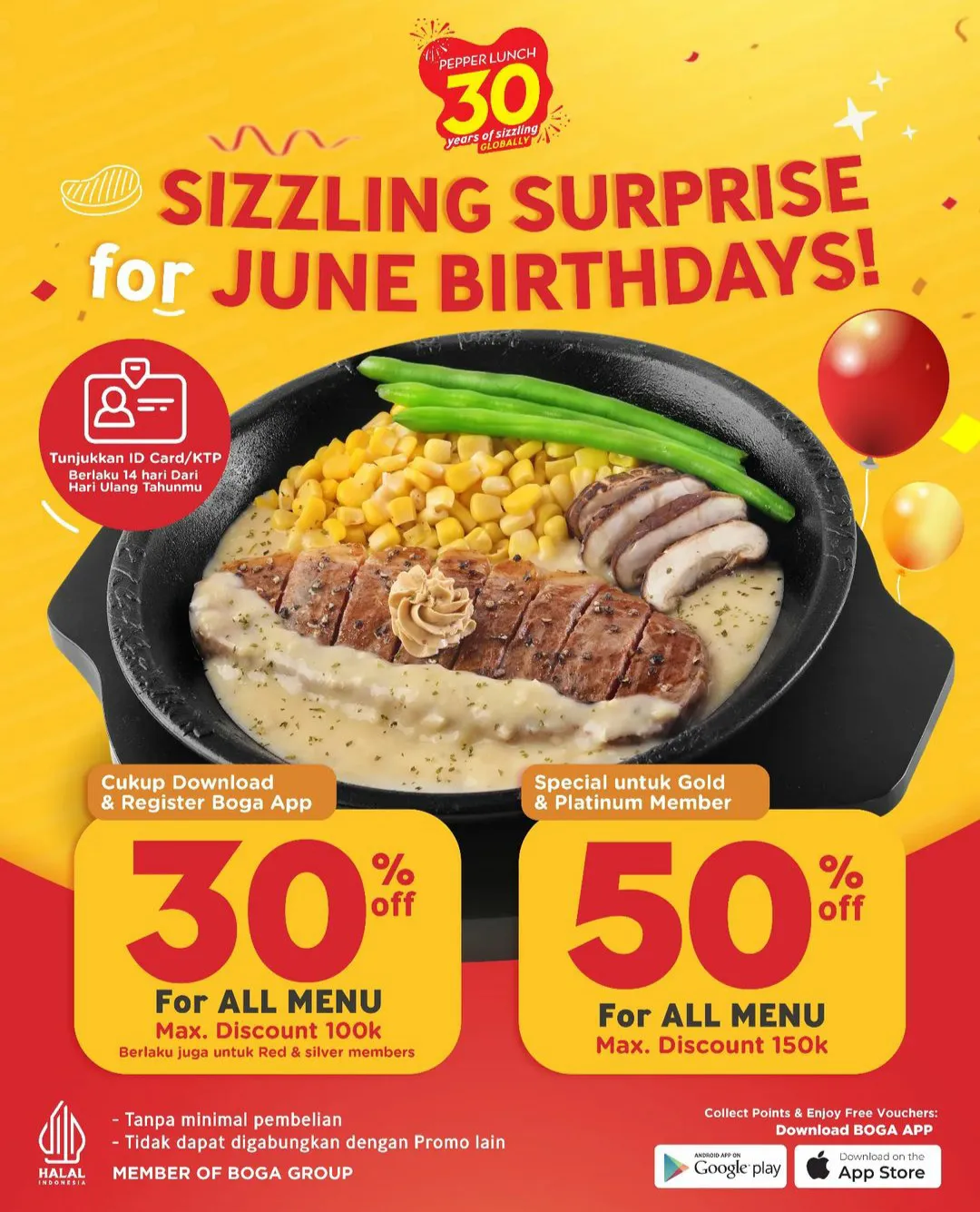 Promo Pepper Lunch for June Birthday