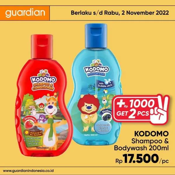 Promo Guardian +1000 Get 2 Pcs Periode 27 Oktober-2 November 2022