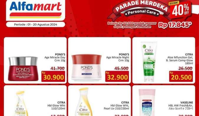 Promo Alfamart Spesial Kemerdekaan Agustus 2024, Diskon Sampai 40% Berakhir Besok