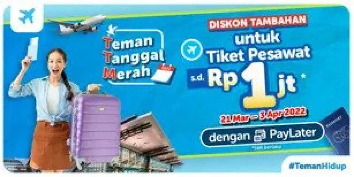 Promo Traveloka Tiket Pesawat, Diskon Hingga Rp1 Juta dengan Paylater