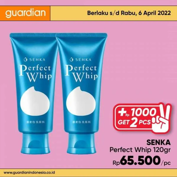 Promo Guardian +1000 Get 2 Pcs Periode 31 Maret-6 April 2022