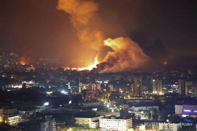 Israel Membom Pusat Beirut dan Tewaskan 6 Orang, 1,2 Juta Warga Lebanon Mengungsi