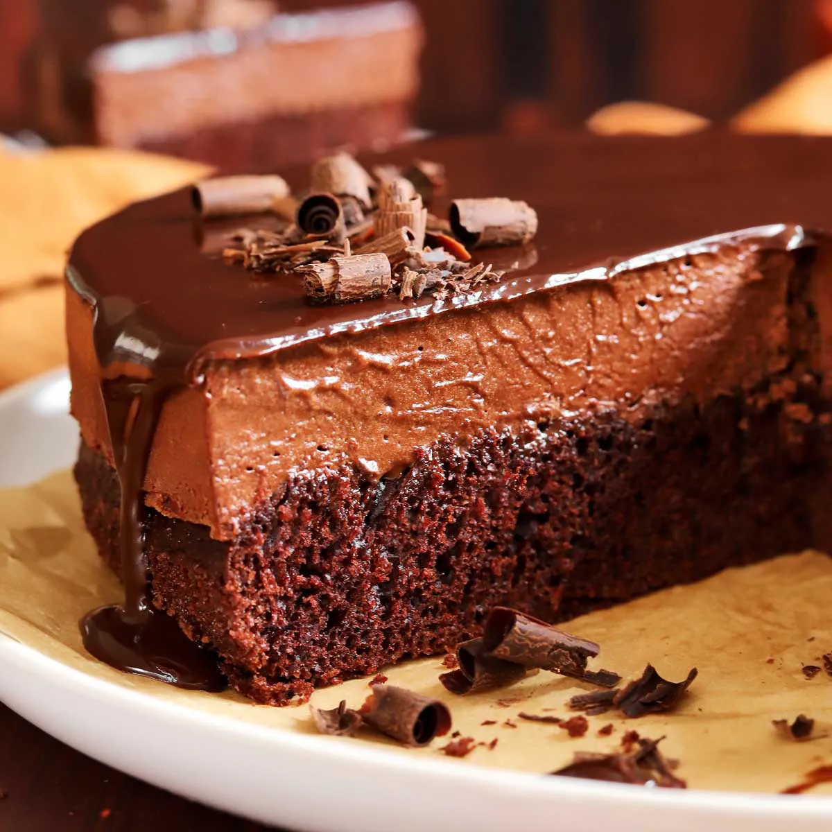 Dark Chocolate Truffle Cake