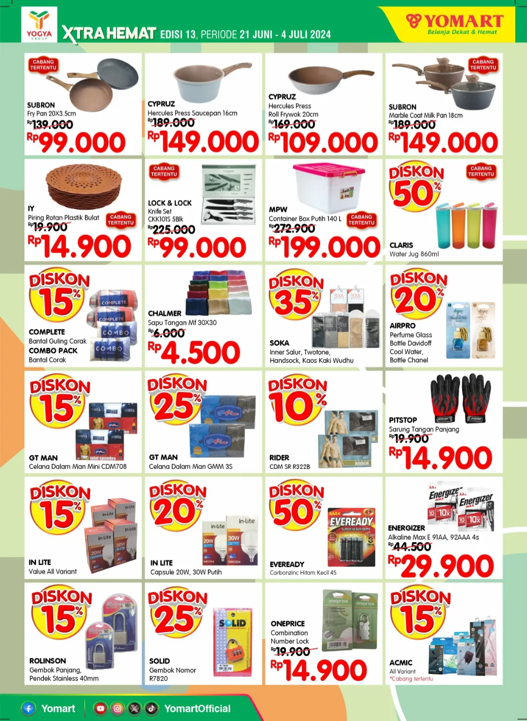 Promo Yomart Xtra Hemat edisi 13 yang berlangsung di tanggal 21 Juni – 4 Juli 2024