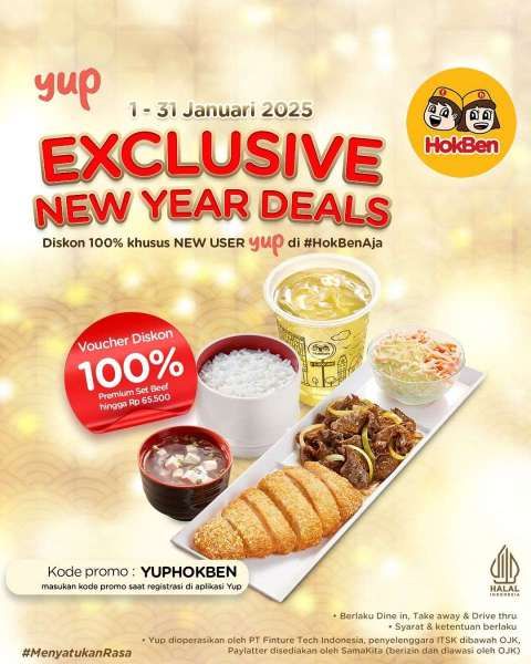 Promo HokBen dengan Yup 1-31 Januari 2025