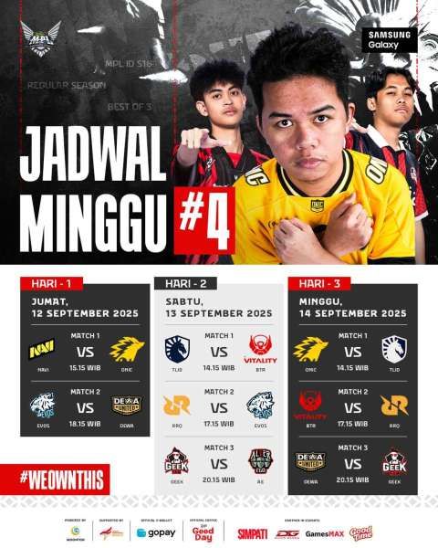 Jadwal MPL ID S16 week 4
