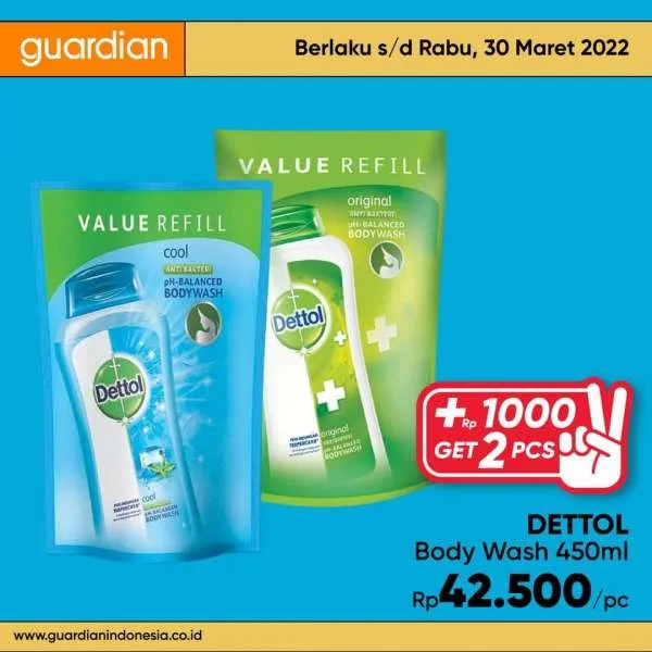Promo Guardian +1000 Get 2 Pcs Periode 24-30 Maret 2022
