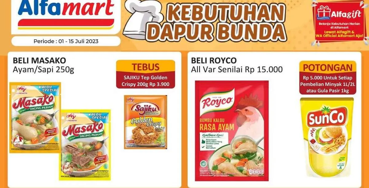 Promo Alfamart Rabu 5 Juli 2023, Belanja Kebutuhan Dapur Lebih Hemat