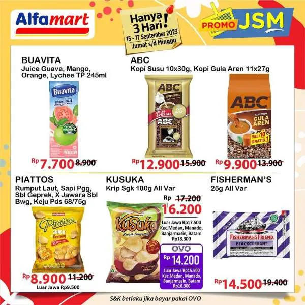 Promo JSM Alfamart Hanya 3 Hari Periode 15-17 September 2023