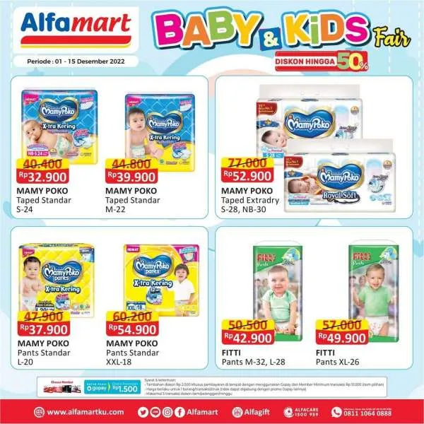 Promo Alfamart Baby & Kids Fair Periode 1-15 Desember 2022