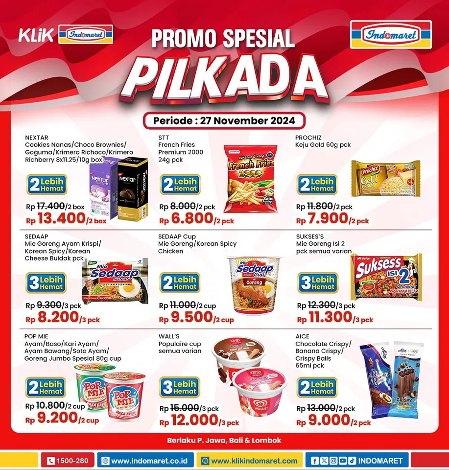 Promo Pilkada Indomaret Periode 27 November 2024