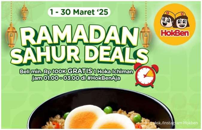 Promo Hokben Sahur Deals hingga 31 Maret 2025, Bisa Dapat 1 Hoka Ichiman Gratis