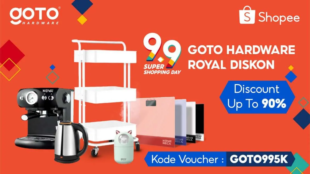 GOTO Hardware Tebar Diskon Hingga 90% di Shopee 9.9