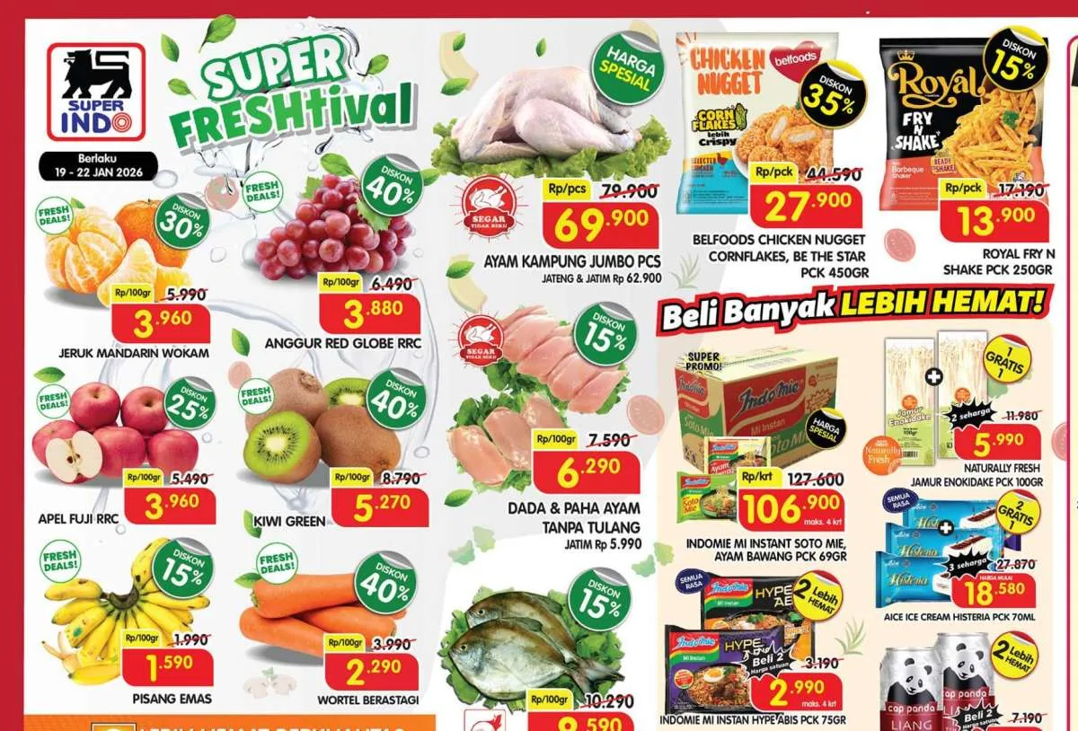 Promo Superindo Weekday 19-22 Januari 2026, Bimoli & Sania Harga Spesial