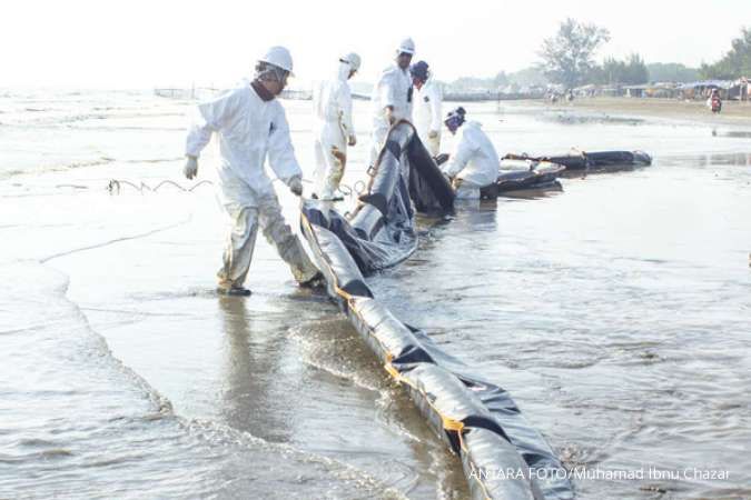 Pertamina klaim volume tumpahan minyak di perairan Karawang tinggal 10%