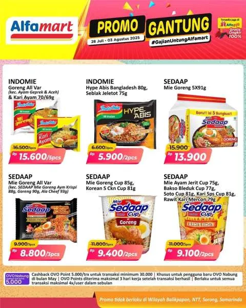 Promo Alfamart Gantung Periode 28 Juli-3 Agustus 2025