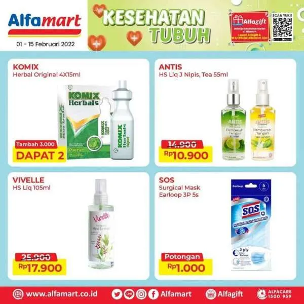 Promo Alfamart Edisi Kesehatan Tubuh Periode 1-15 Februari 2022