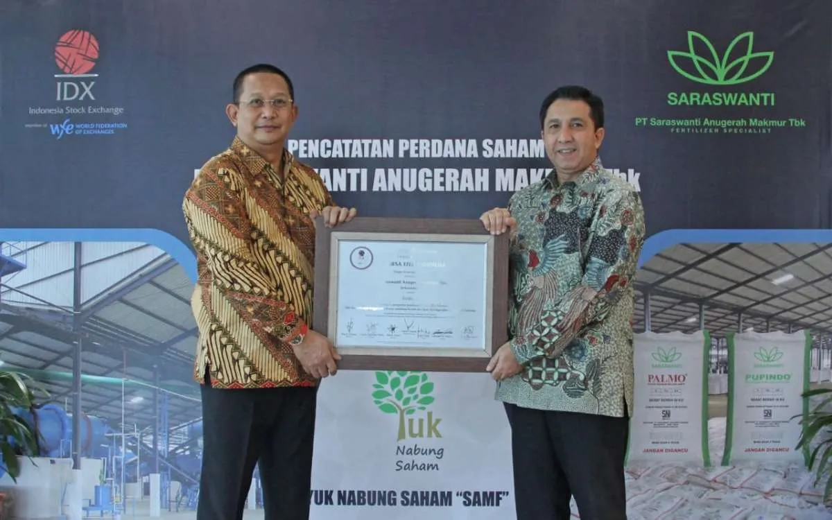 Resmi melantai, saham Saraswanti Anugerah Makmur (SAMF) langsung melesat 35%