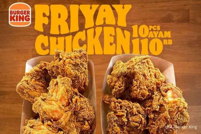 Promo Burger King Hari Jumat 24 Februari 2023, Friyay Chicken Isi 10 Ayam Rp 110.000