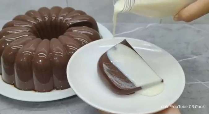 Resep Puding Cokelat Saus Vla yang Lembut dan Creamy, Cocok Dinikmati saat Dingin