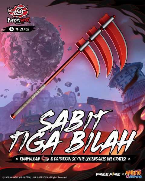 Senjata Hidan Free Fire X Naruto Shippuden