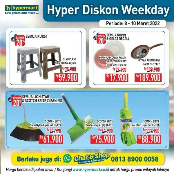 Promo Hypermart Hyper Diskon Weekday Periode 8-10 Maret 2022
