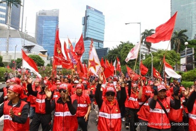 Ratusan ribu buruh akan unjuk rasa di depan Istana