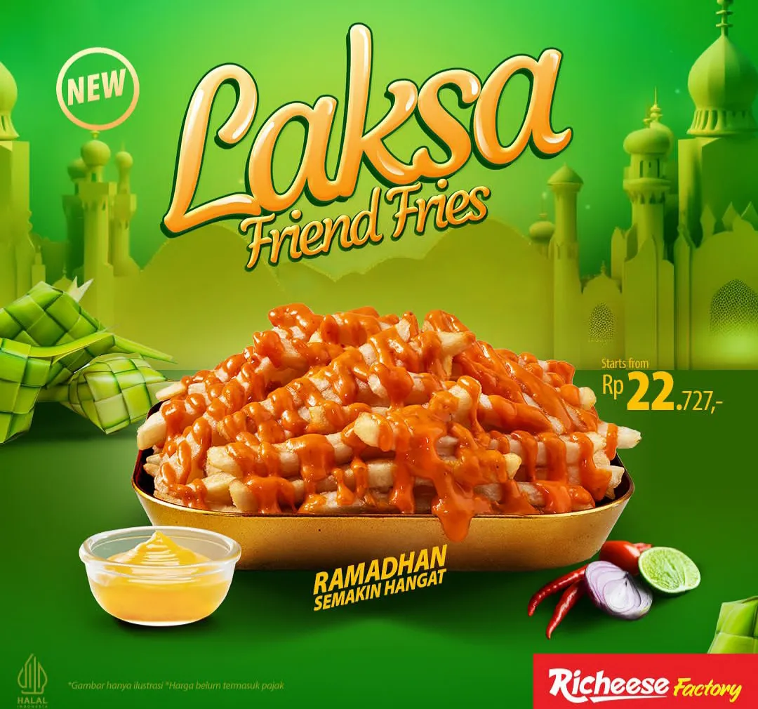 promo richeese factory edisi ramadan 2024: Laksa frries
