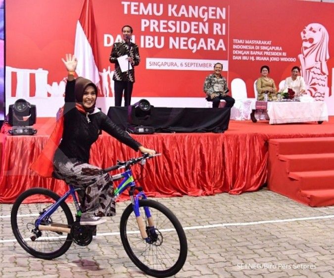 Jokowi tak lupa bagi-bagi sepeda di Singapura