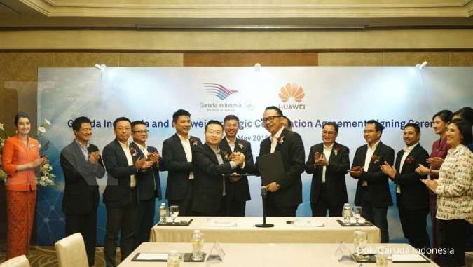 Garuda Indonesia Jajaki Kerja Sama Pengembangan Teknologi Bersama Huawei Tech Investment