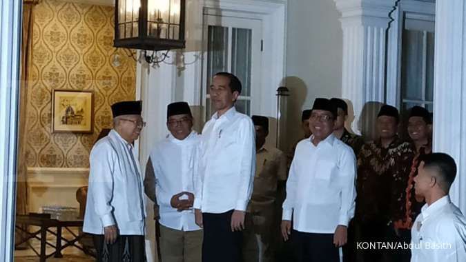 Jelang putusan MK, Jokowi sambangi kediaman Ma'ruf Amin