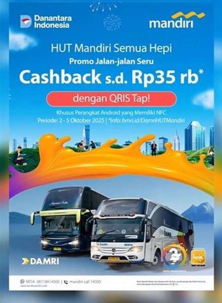 Promo Damri HUT Bank Mandiri ke-27