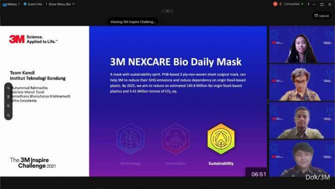 Tim yang Terdiri dari Dua Mahasiswa Dinobatkan Sebagai Regional Champion Dalam 3M Inspire Challenge