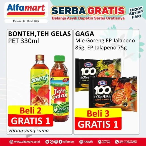 Promo Alfamart Serba Gratis 16-31 Juli 2024