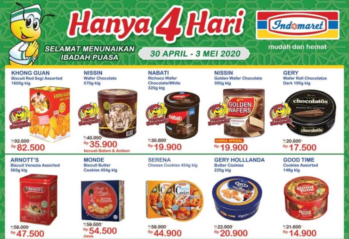 Promo Indomaret Hanya 4 Hari terbaru, 30 April-3 Mei 2020