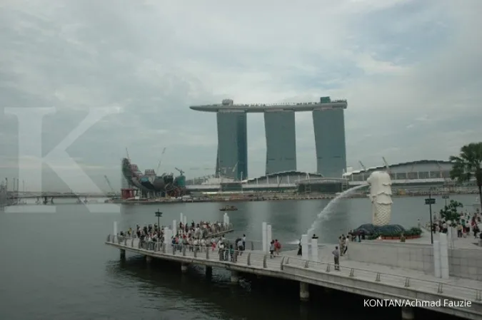 Kawasan Marina Bay Sands di Singapura