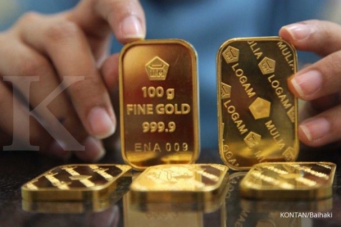 Harga emas Antam hari ini naik Rp 8.000 per gram