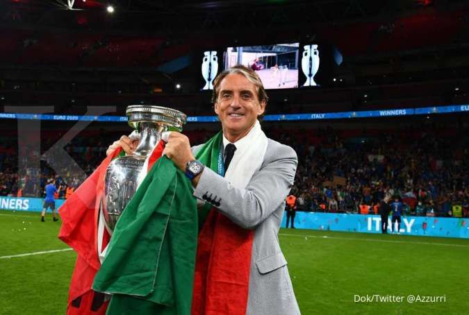 Rekor dunia Roberto Mancini yang terhenti dan deretan rekor lain Italia vs Spanyol di UEFA Nations League