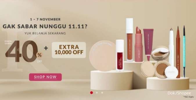 Promo Makeup BLP Terbaru Menyambut 11.11, Nikmati Diskon s/d 40% + Extra Rp 10.000