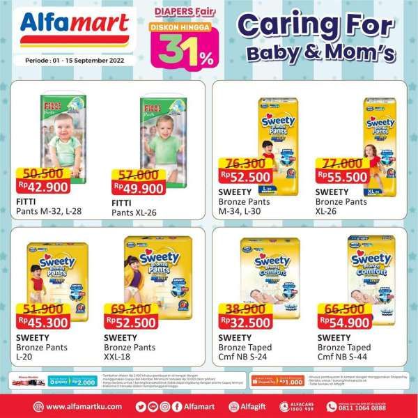 Promo Alfamart 1-15 September 2022, Beragam Diapers Anak Dibanderol Diskon hingga 31%