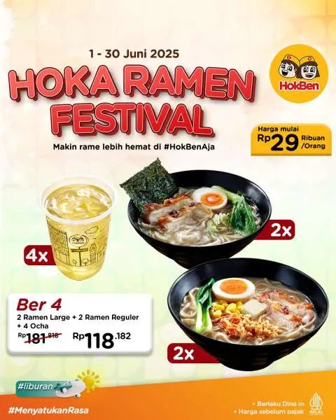 Promo HokBen Hoka Ramen Festival Berempat