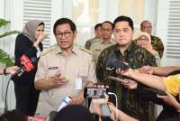 Erick Thohir Temui Pramono Anung, Minta Pakai JIS untuk Timnas dan Piala Presiden