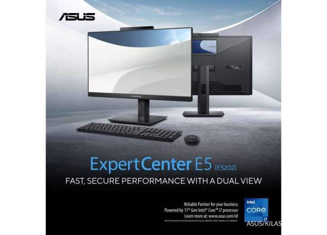 ASUS ExpertCenter AIO E5, PC Pertama di Dunia dengan Dua Layar