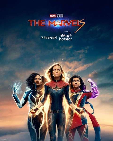 Poster Jadwal Tayang Film The Marvels di Disney+