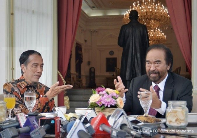 Jokowi dan Surya Paloh bersantap pagi di Istana