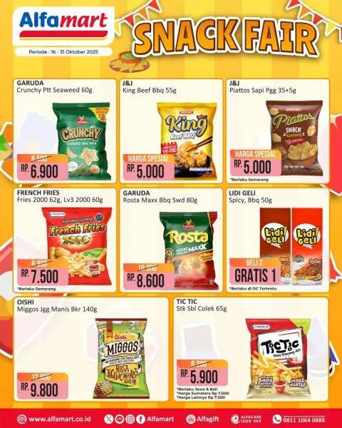 Promo Alfamart Snack Fair Periode 1-15 Oktober 2025