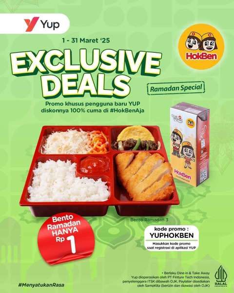 Promo HokBen dengan Yup Spesial Ramadan 1-31 Maret 2025