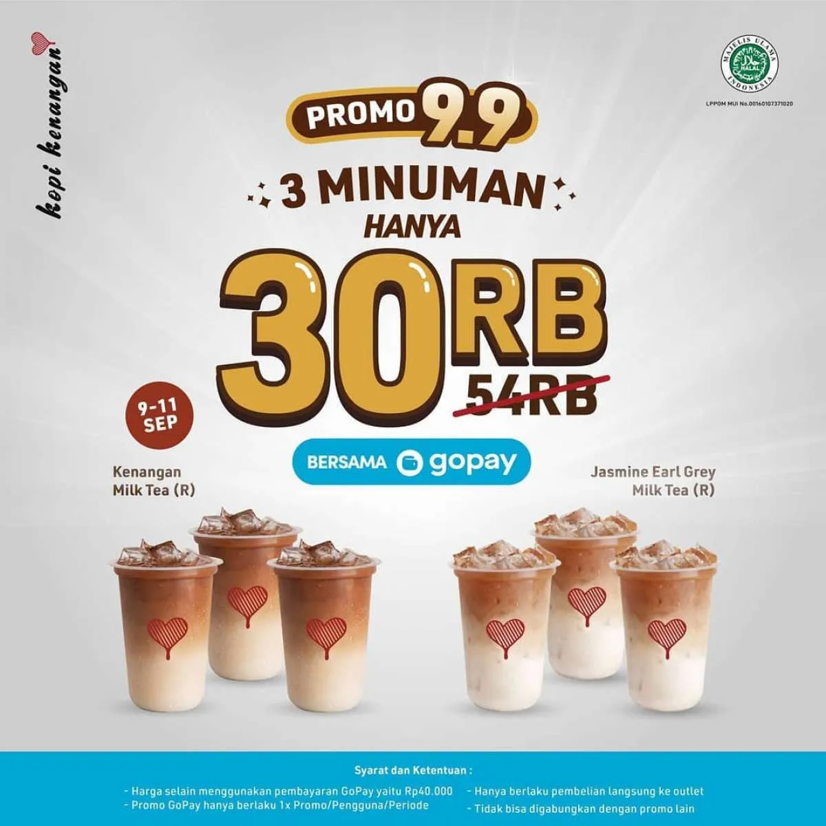 Promo 9.9 Sampai Sabtu, 11/9, Beli 3 Kopi Kenangan cuma Rp 30 ribu