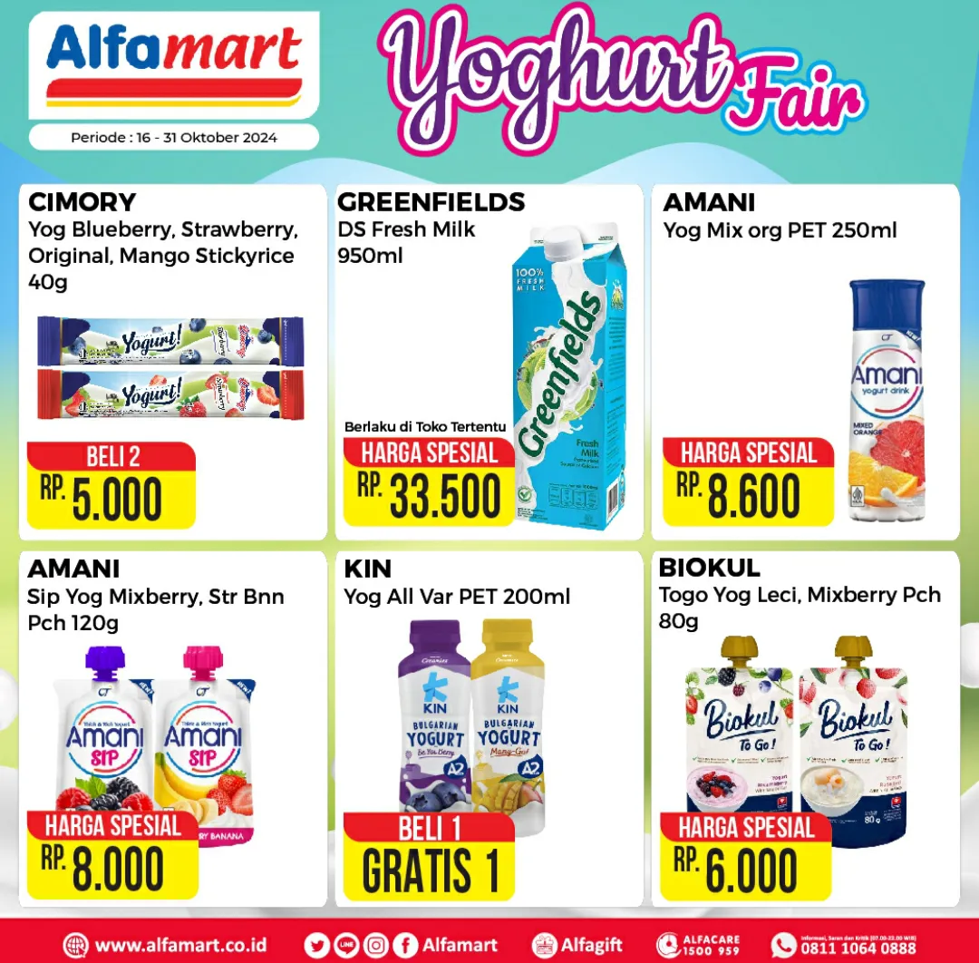 Promo Alfamart 16-31 Oktober 2024 Gratis Yogurt